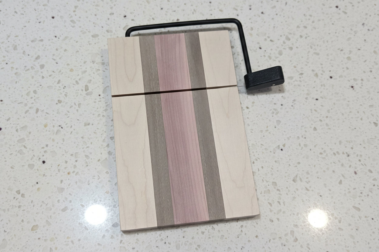 Cheese Slicer- Red Cedar Racing Stripe, Walnut Maple