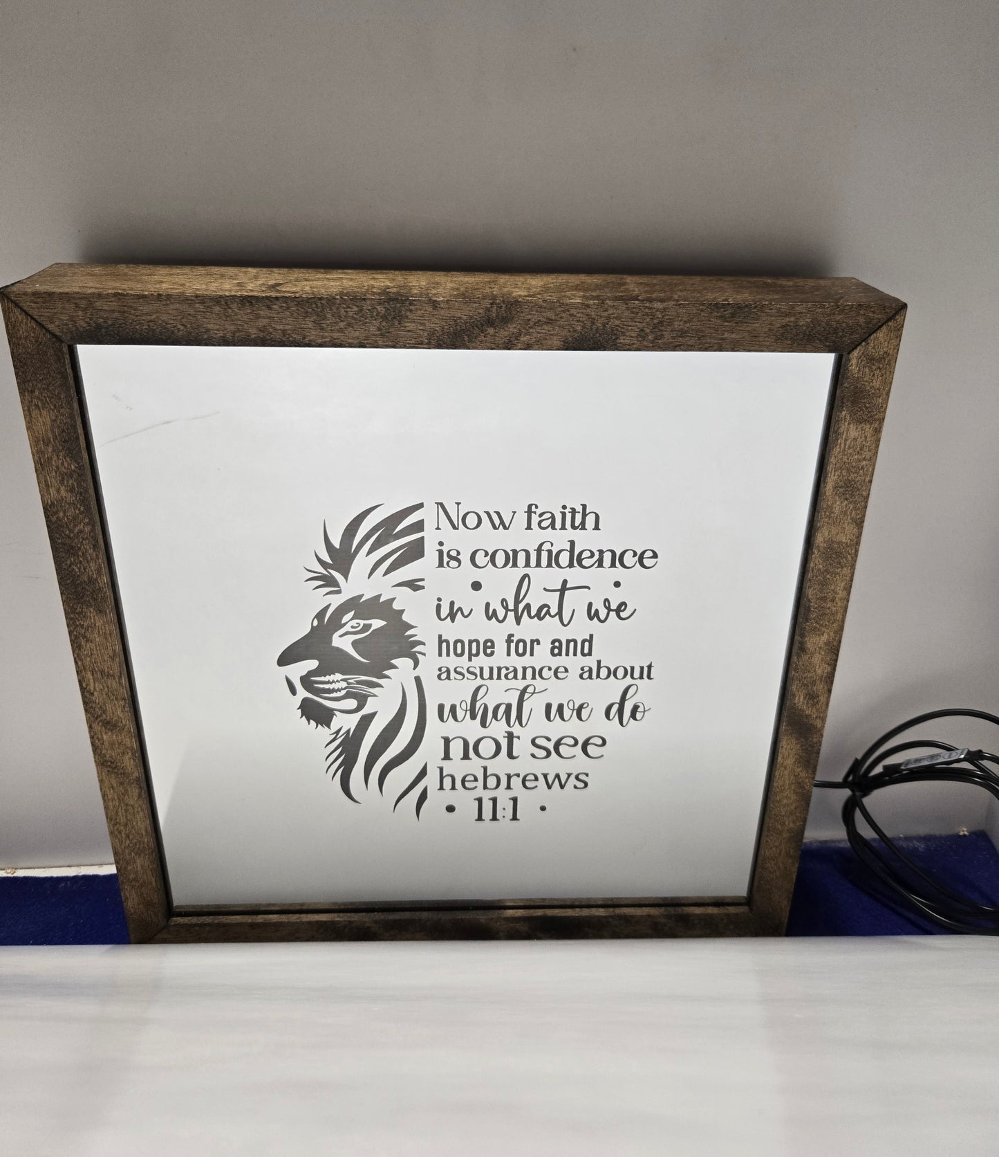 Faith Is Confidence Light Box