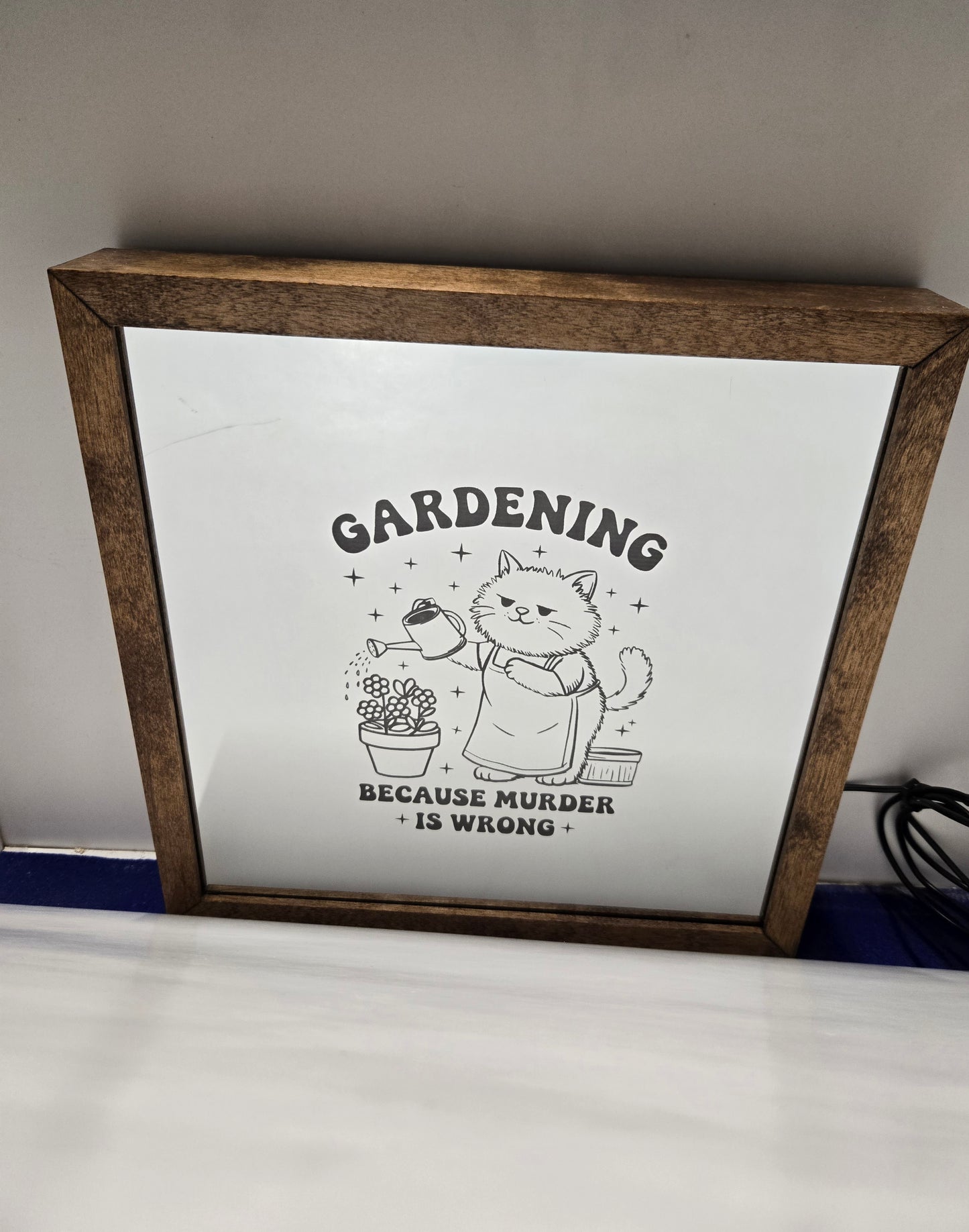 Cat Gardening Light Box