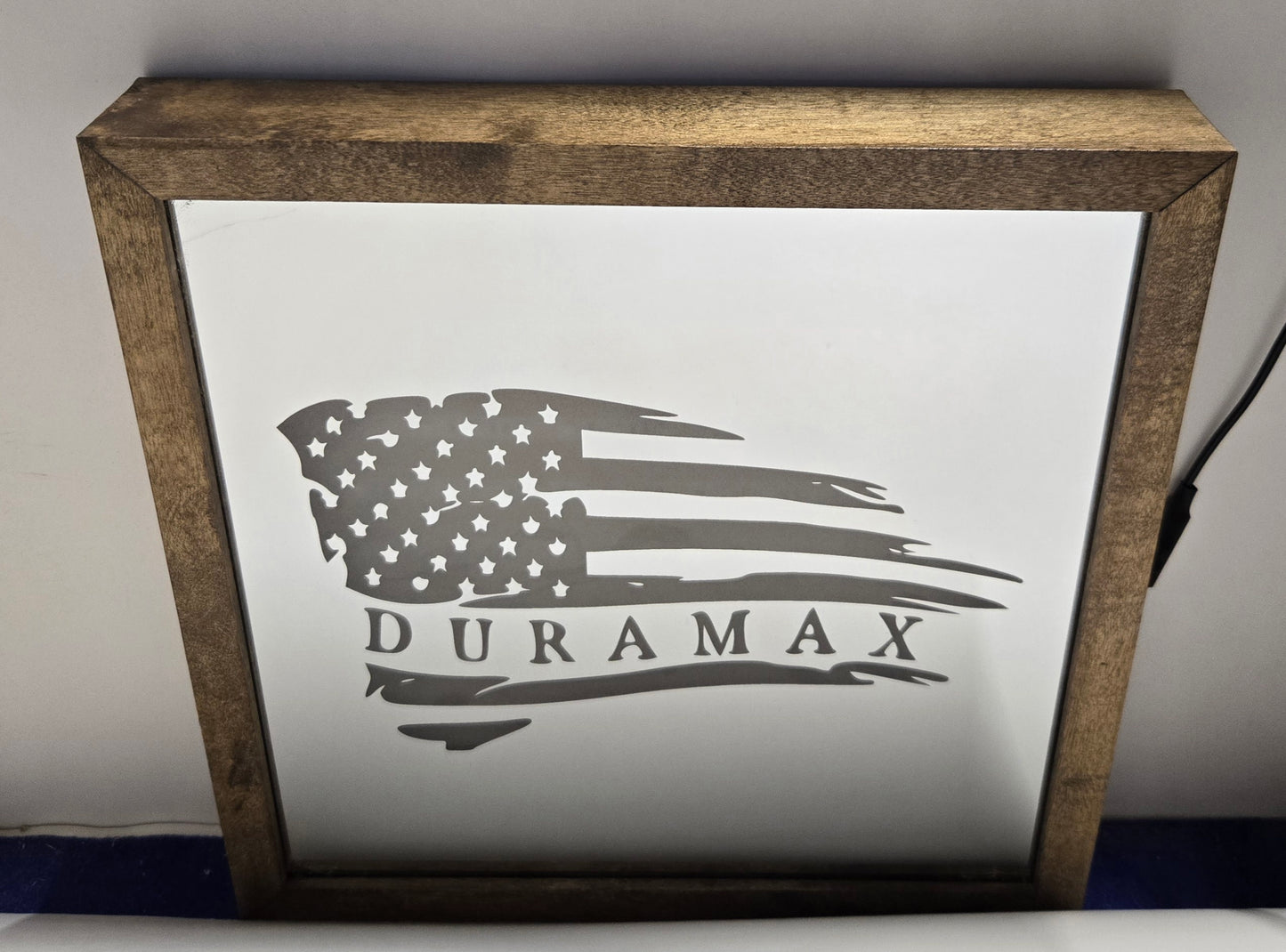 Duramax Flag Mirror Light Box