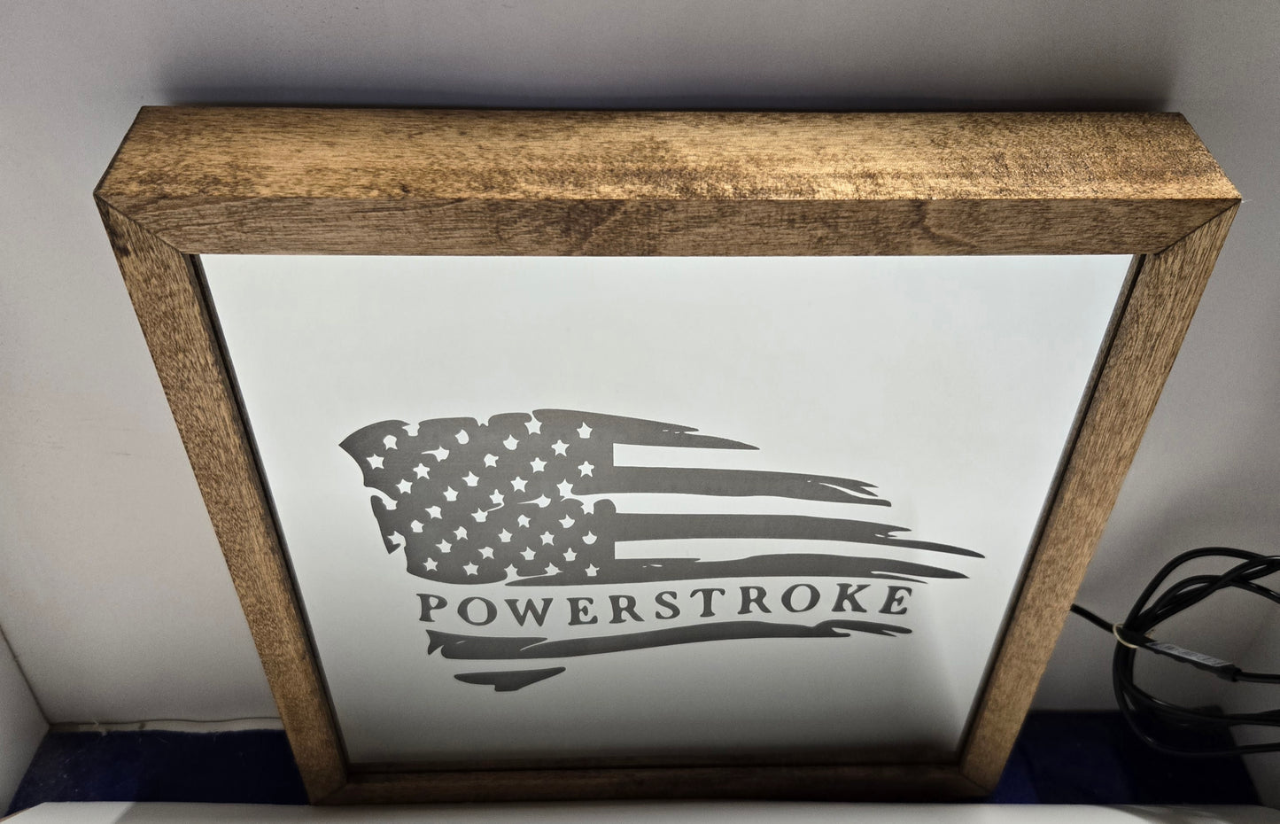 Powerstroke Flag Mirror Light Box