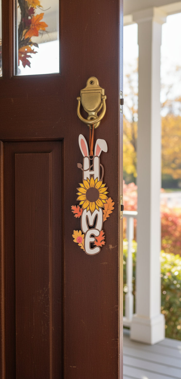 Fall Home Sunflower Door Hanger