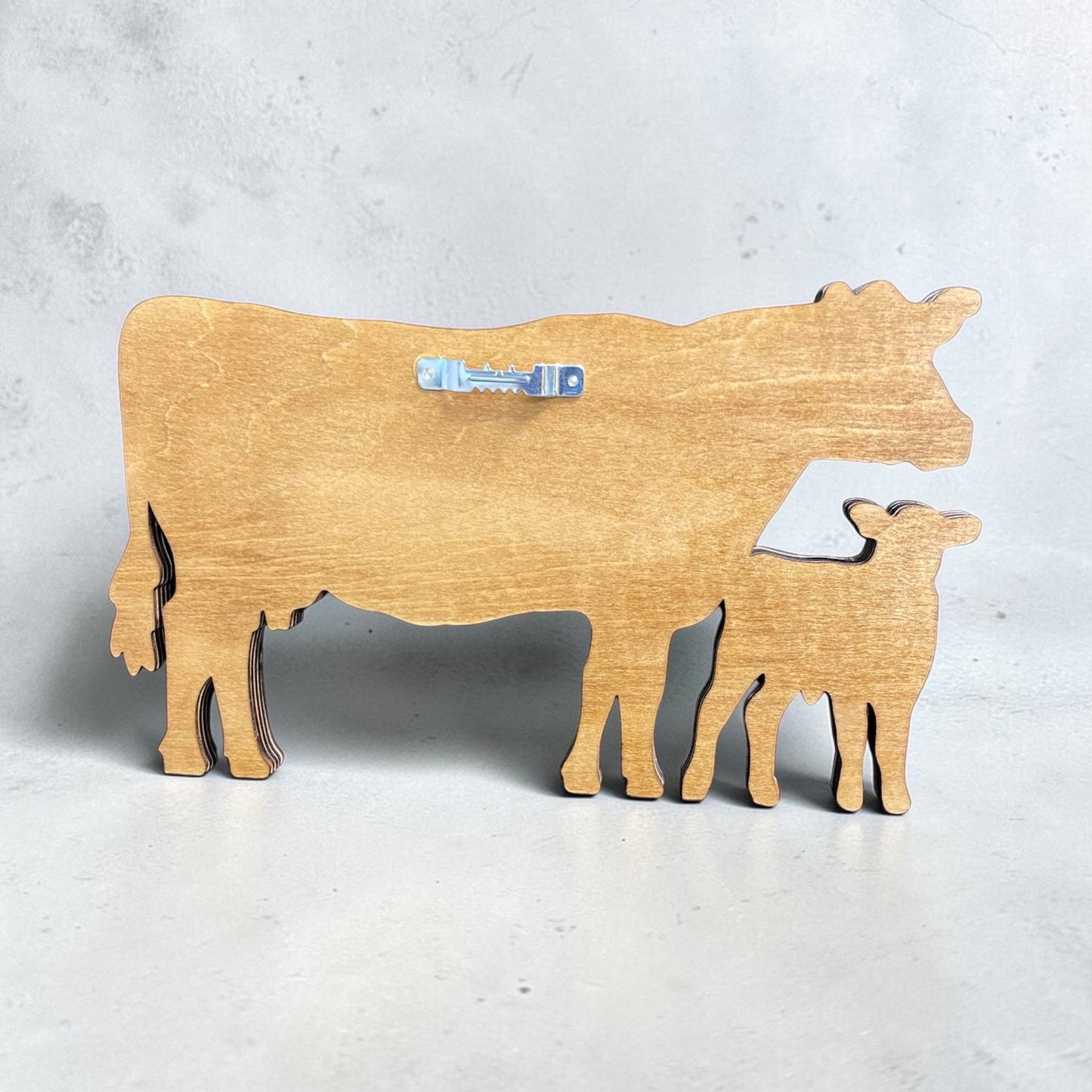 3D Layered Wood- Cow Calf