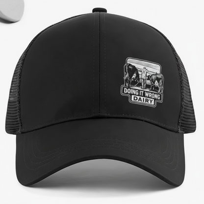 Doing It Wrong Dairy Tie Stall Ponytail Hat
