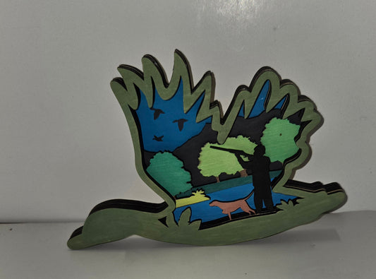 3D Layered Wood Duck