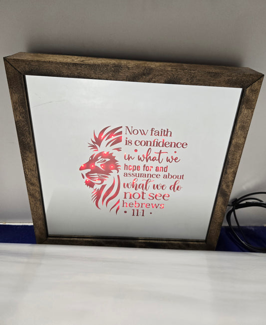Faith Is Confidence Light Box