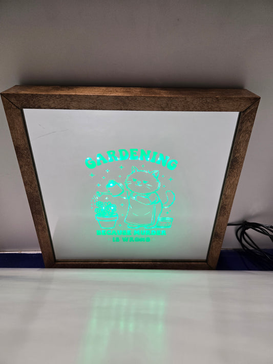 Cat Gardening Light Box