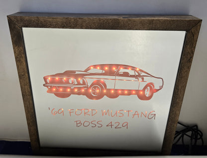 '69 Ford Mustang Mirror Light Box