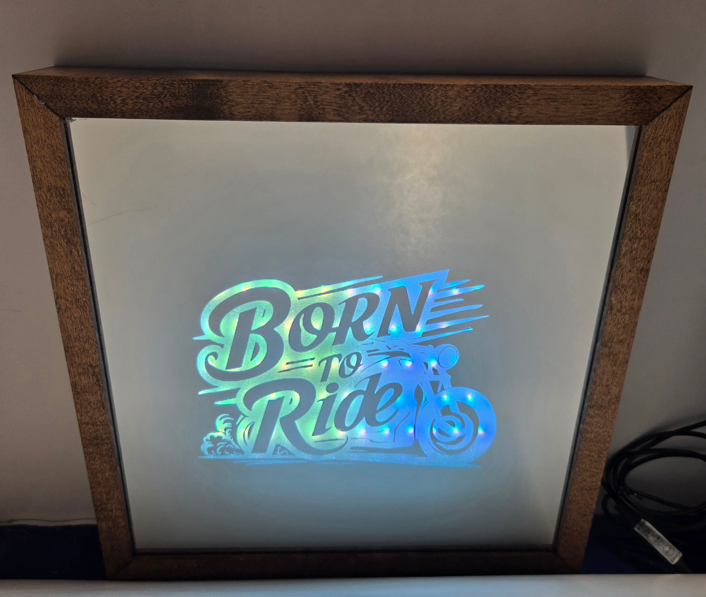 Born To Ride Mirror Light Box