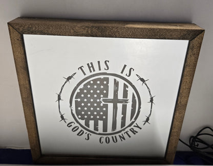 God's Country Mirror Light Box
