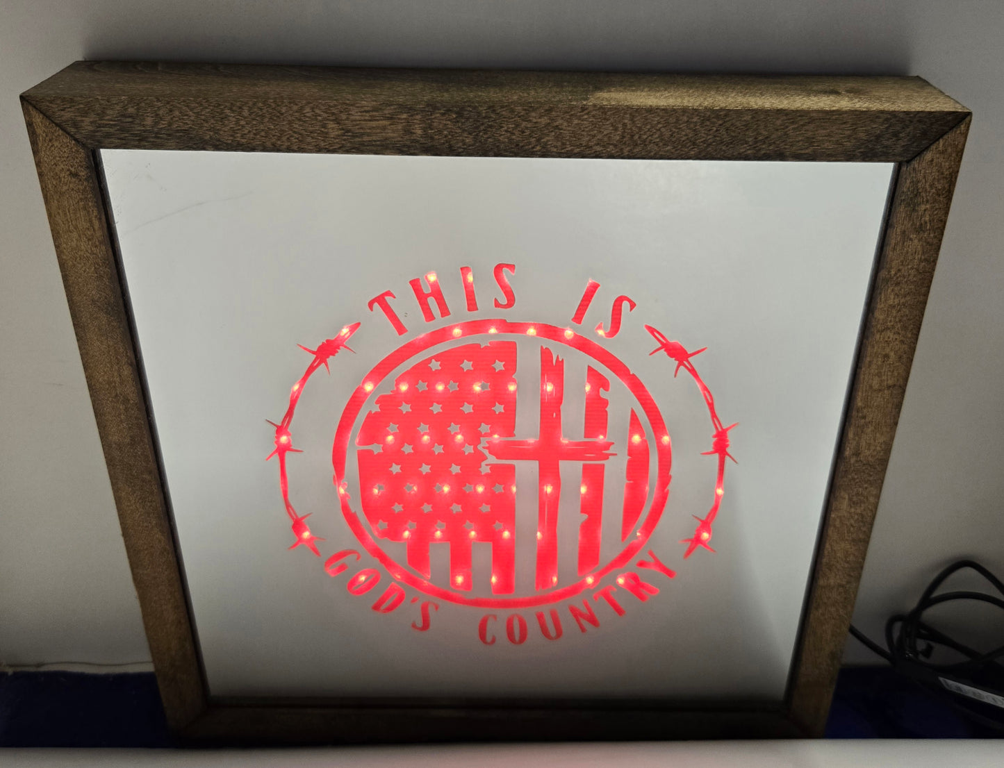 God's Country Mirror Light Box