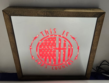 God's Country Mirror Light Box