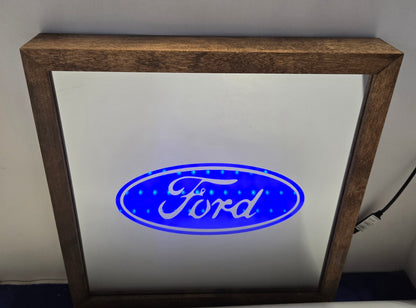 Ford (round) Mirror Light Box