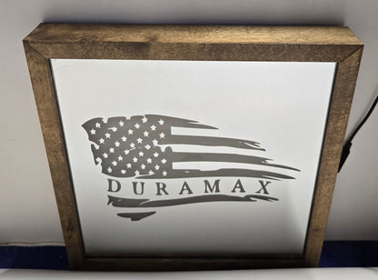 Duramax Flag Mirror Light Box