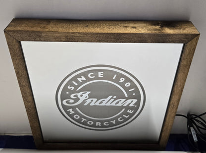 Indian Motorcycle Mirror Light Box