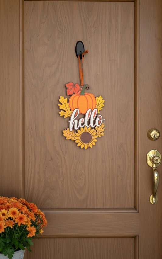Fall Hello Door Hanger