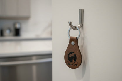 Doing It Wrong Dairy Enterprise Leather Keychain