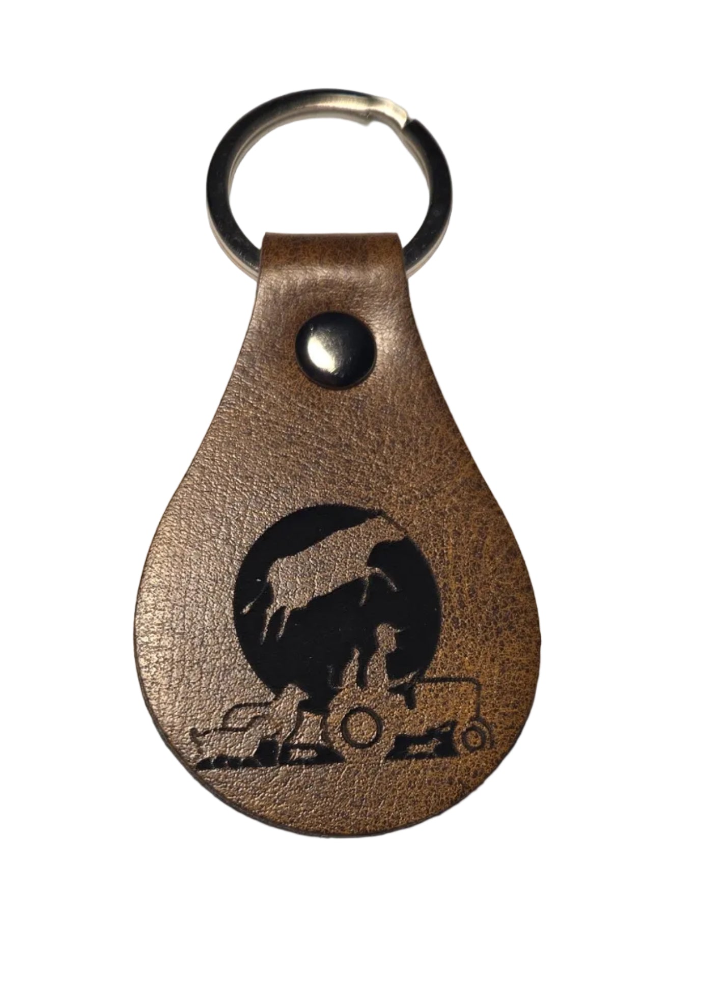 Doing It Wrong Dairy Enterprise Leather Keychain