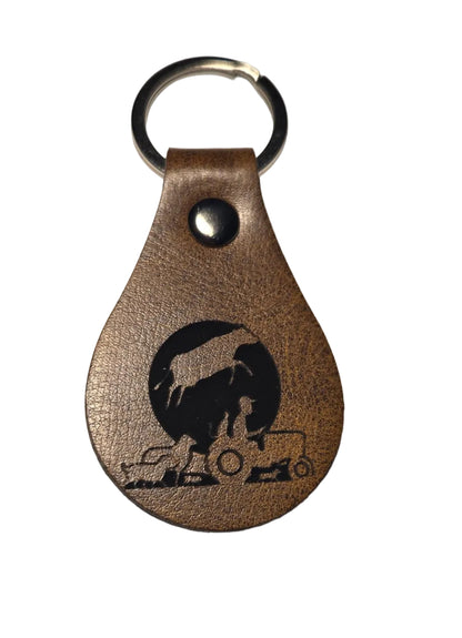 Doing It Wrong Dairy Enterprise Leather Keychain
