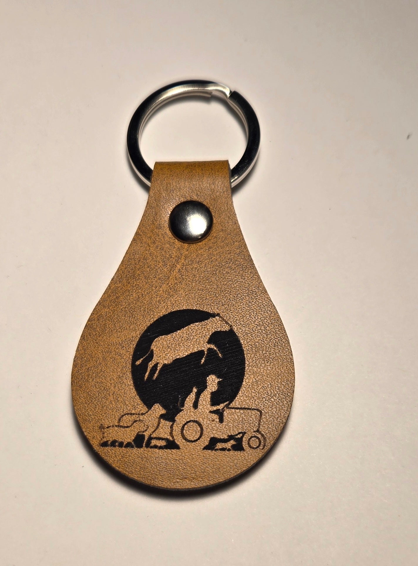 Doing It Wrong Dairy Enterprise Leather Keychain