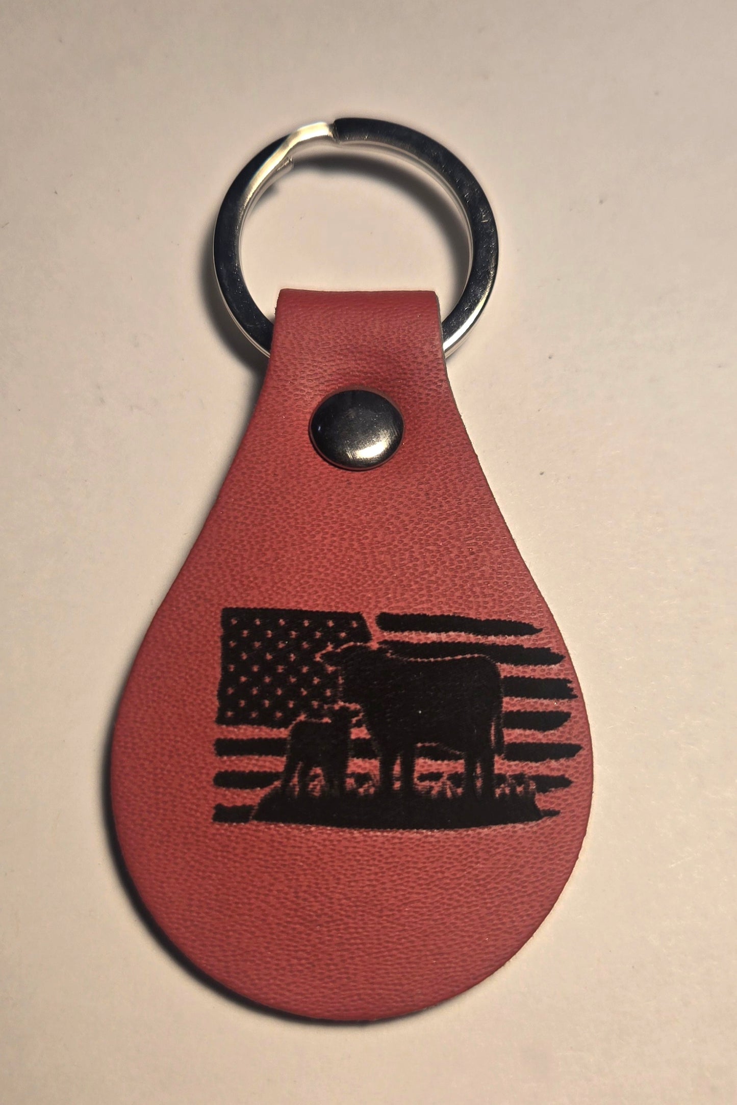 Cow and Calf with Flag Keychain