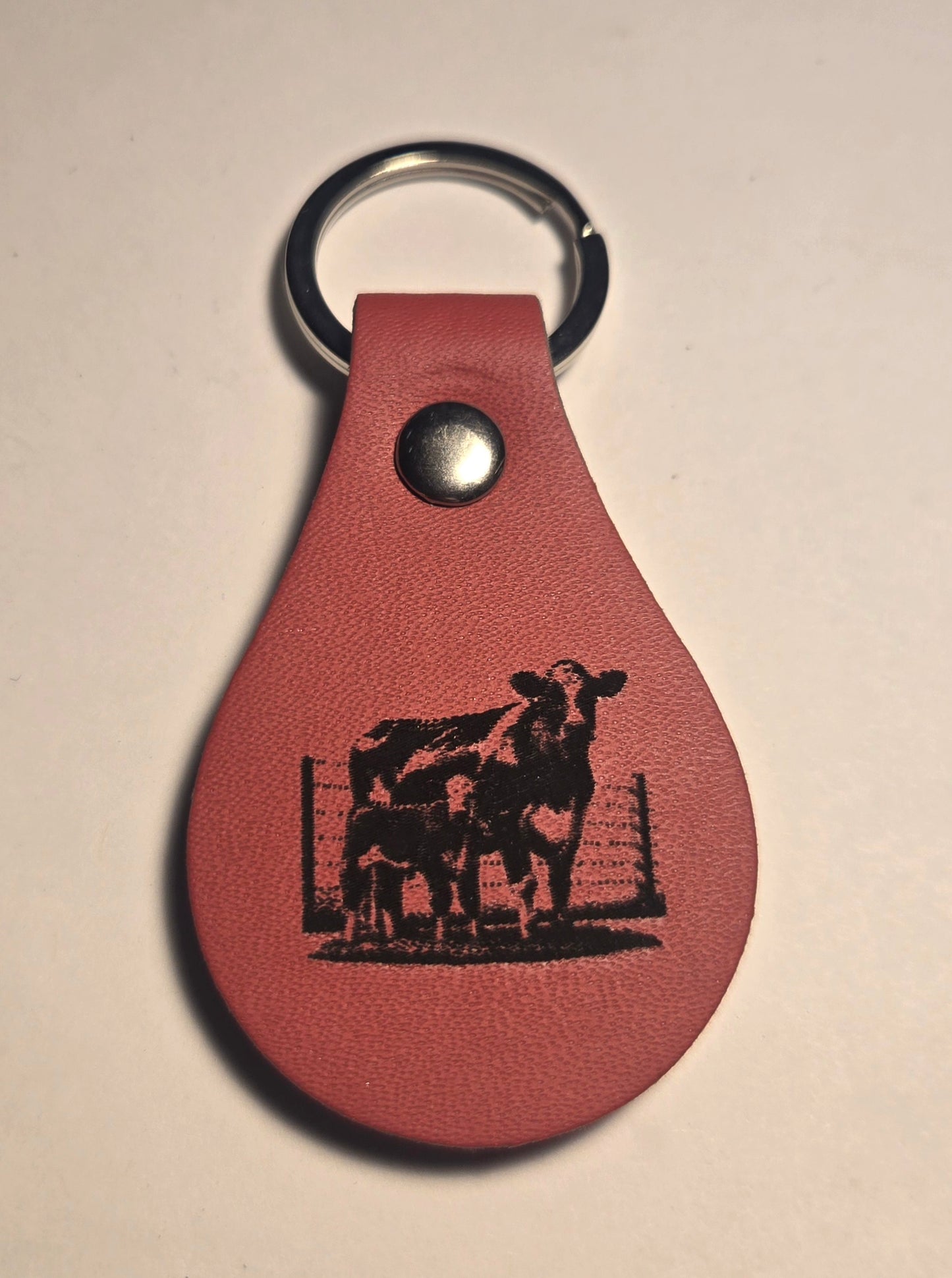 Cow and Calf with Fence Keychain