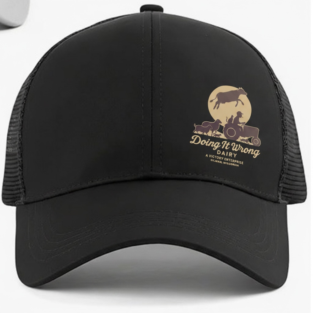 Doing It Wrong Dairy Enterprise Ponytail Hat