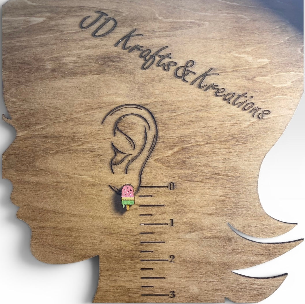 Wood Stud Earrings- Popsicles