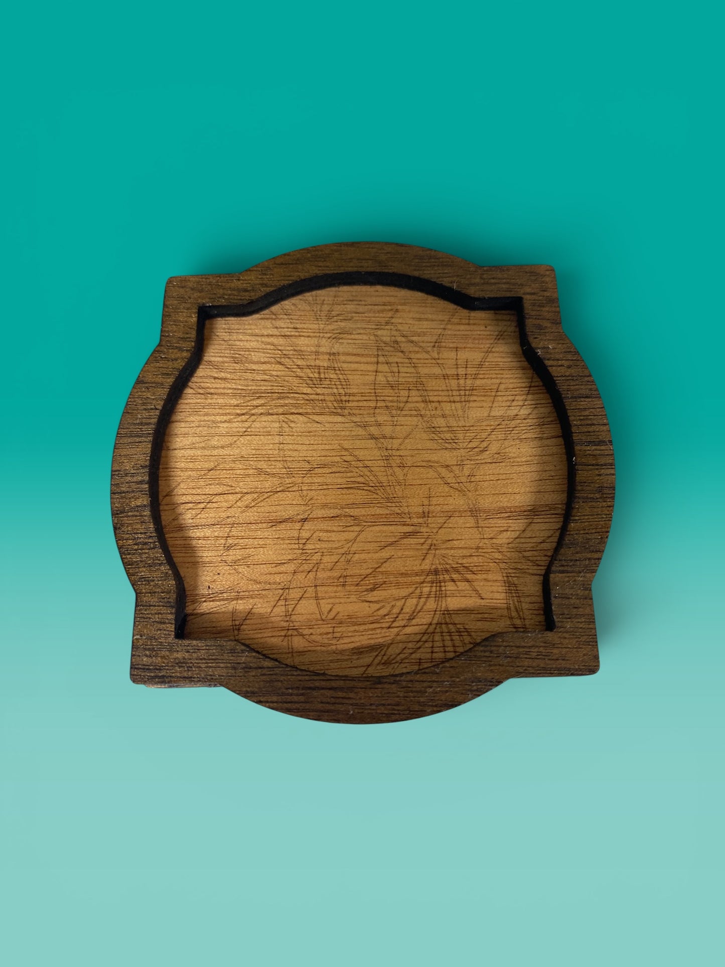 Wood Trinkets with Flower Inlay