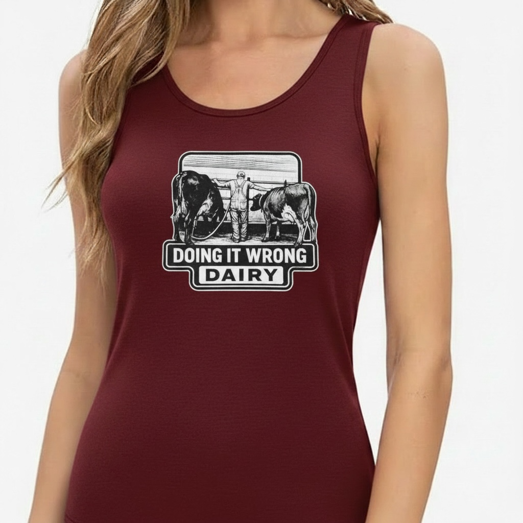 Doing It Wrong Dairy- Tie Stall Women's Tank Top