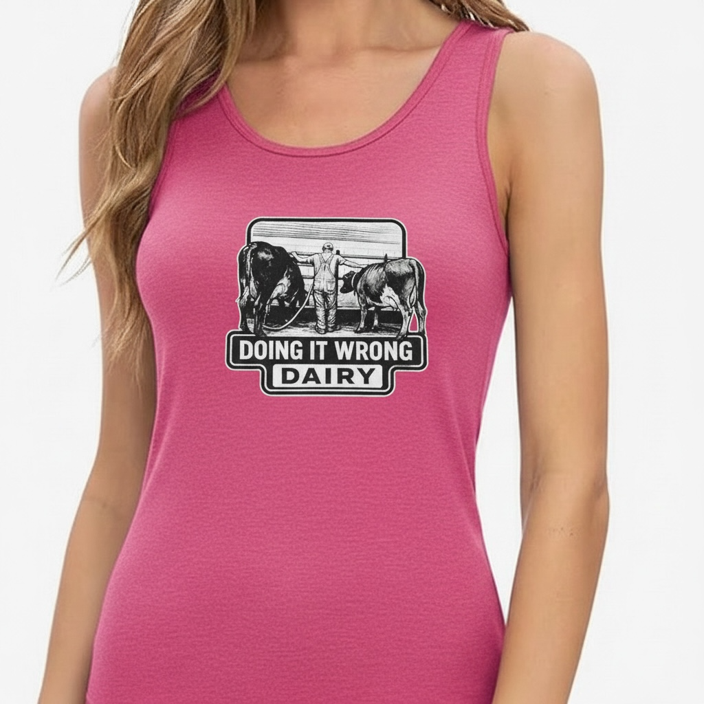 Doing It Wrong Dairy- Tie Stall Women's Tank Top