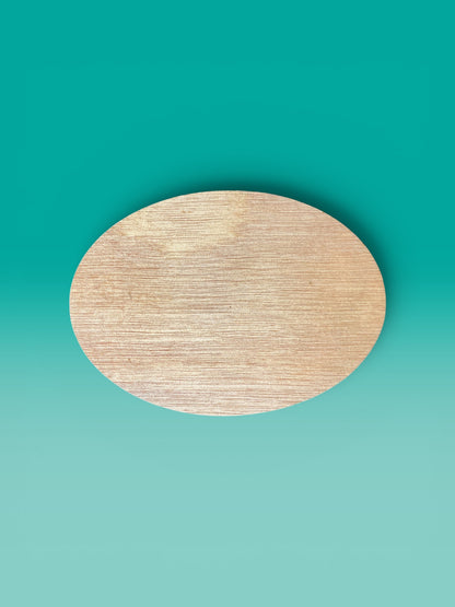 Round Wood Trinkets with Flower Inlay