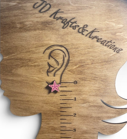 Wood Stud Earrings- Starfish