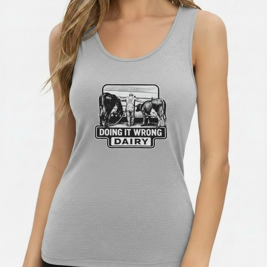 Doing It Wrong Dairy- Tie Stall Women's Tank Top