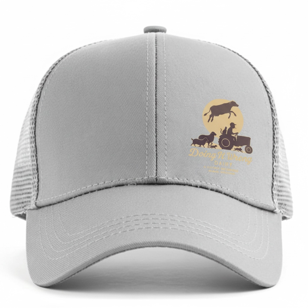 Doing It Wrong Dairy Enterprise Ponytail Hat