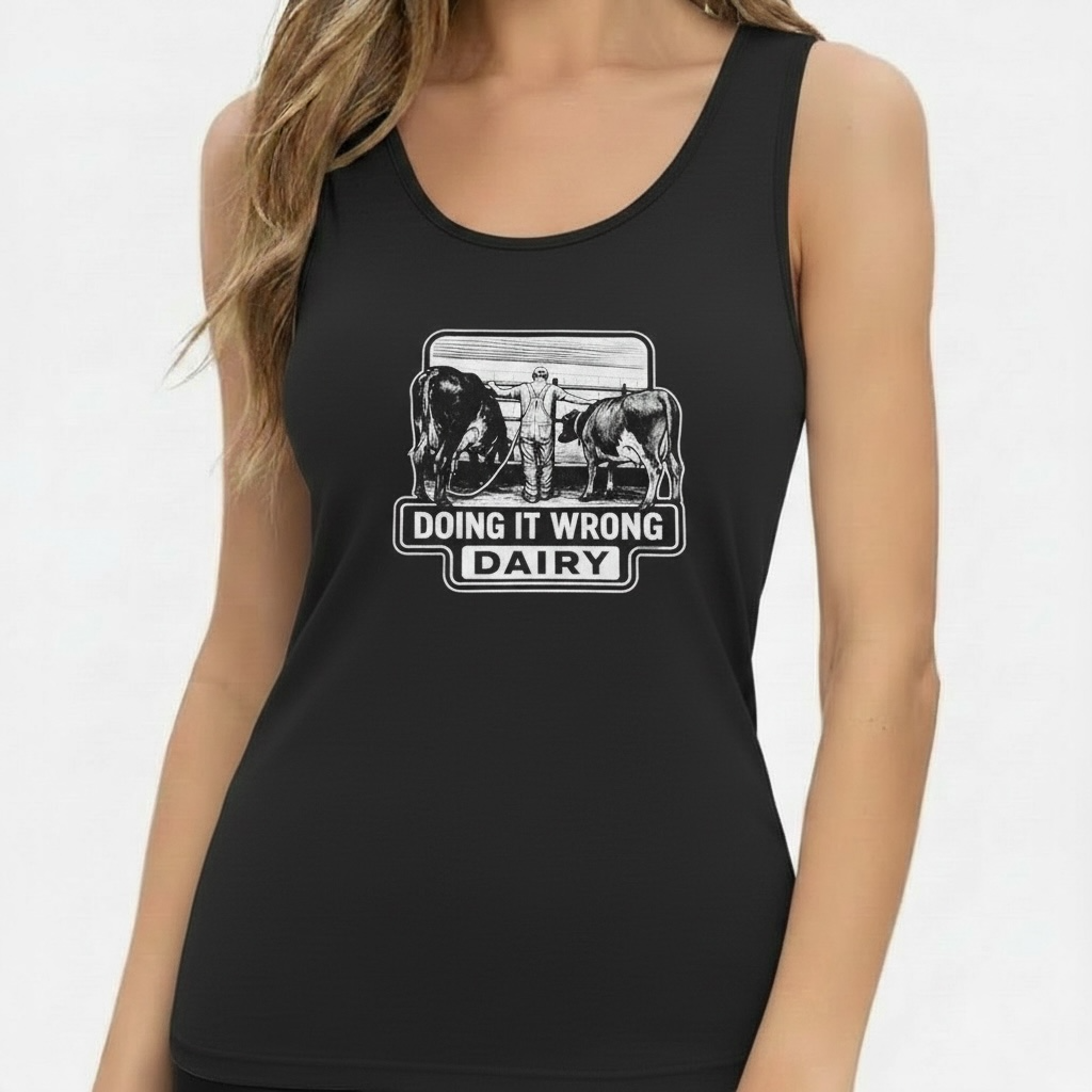 Doing It Wrong Dairy- Tie Stall Women's Tank Top
