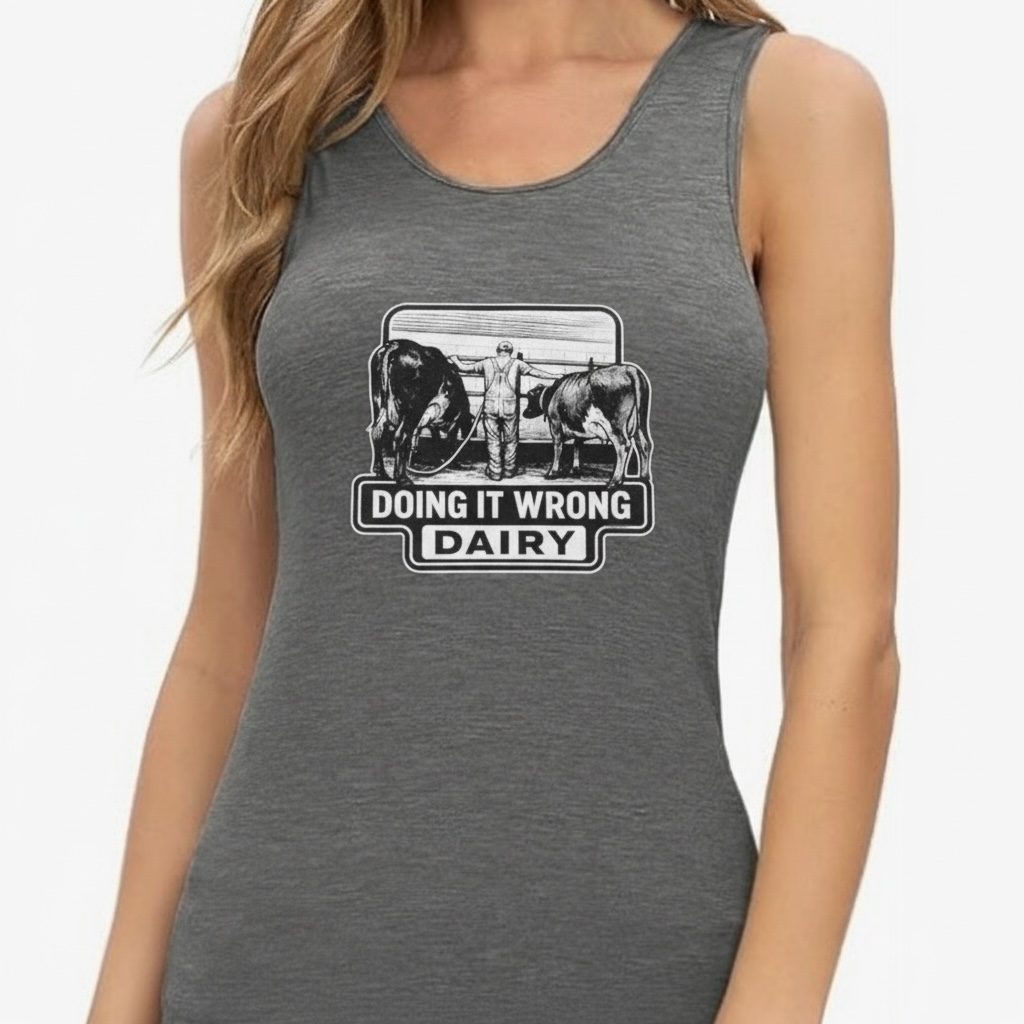 Doing It Wrong Dairy- Tie Stall Women's Tank Top