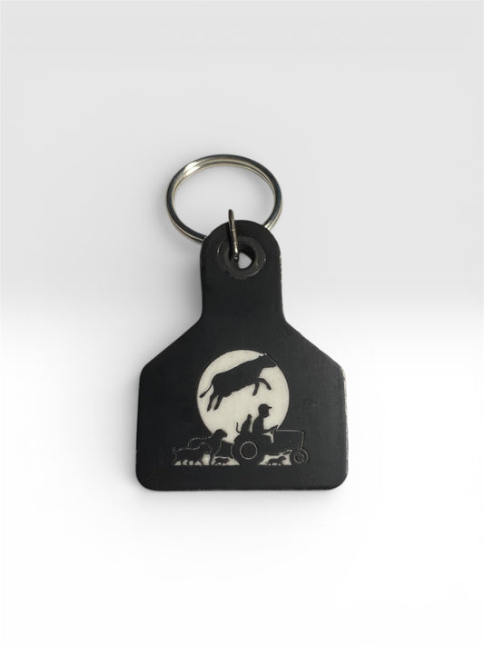 Doing It Wrong Dairy- Cow Ear Tag Keychains