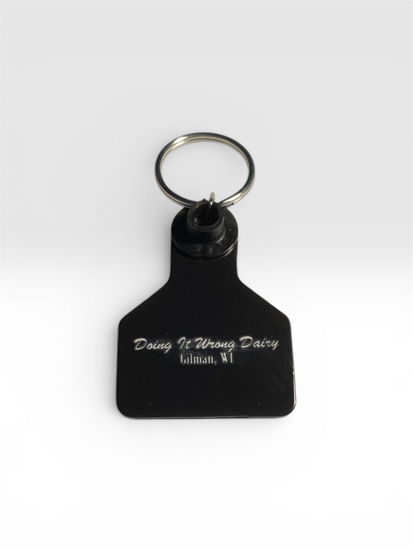Doing It Wrong Dairy- Cow Ear Tag Keychains