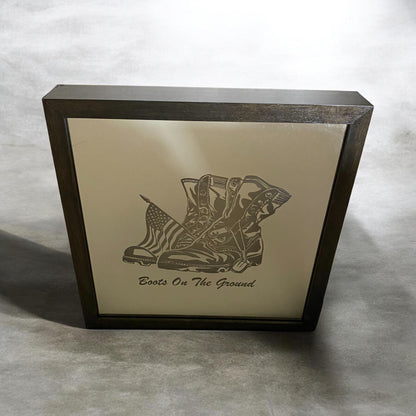 Boots on the Ground Mirror Light Box