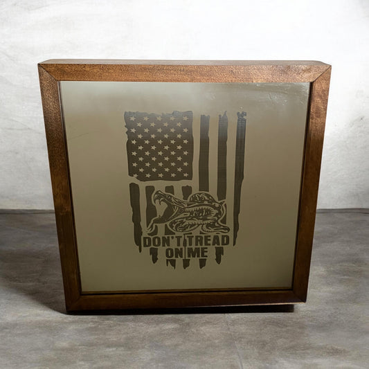 Don't Tread On Me Mirror Light Box