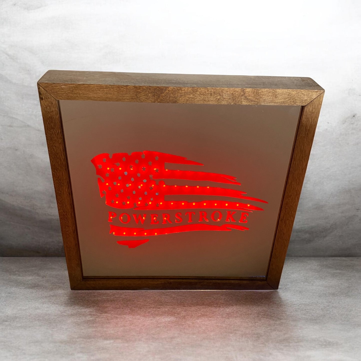 Powerstroke Flag Mirror Light Box