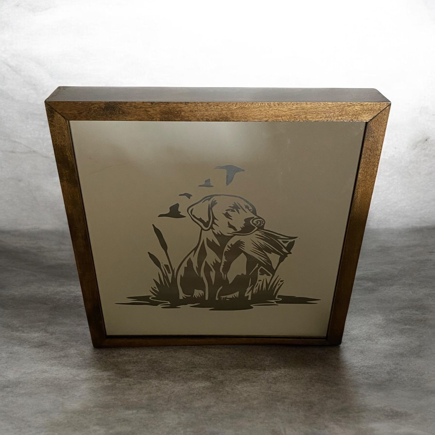Hunting Dog Mirror  Light Box