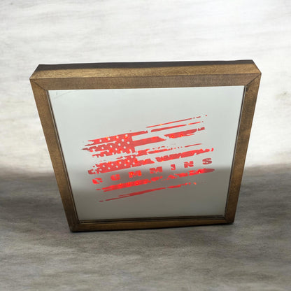 Cummins Flag Mirror Light Box