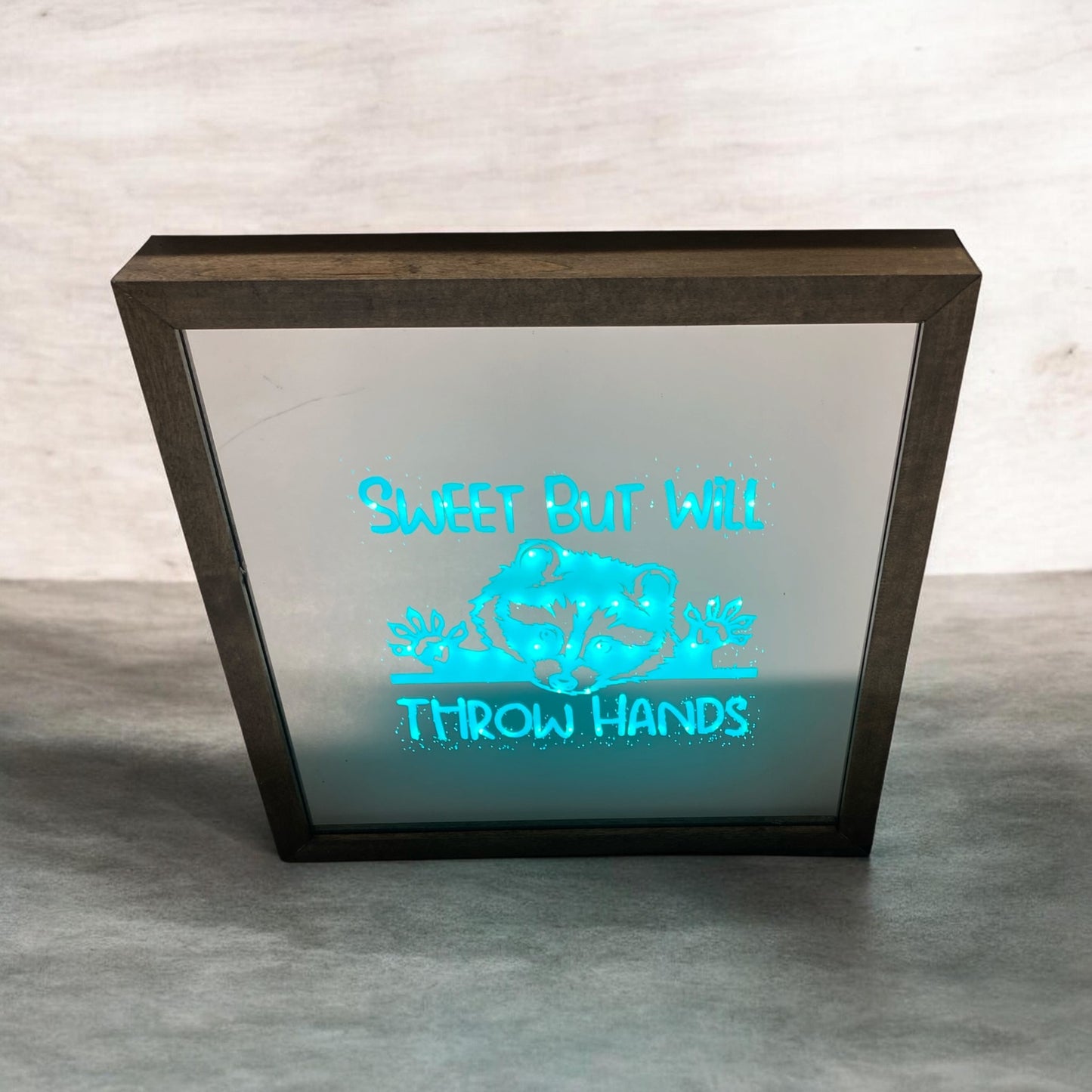Sweet But Will Throw Hands Mirror Light Box