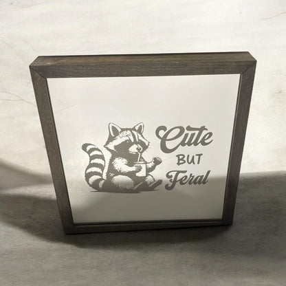 Cute But Feral Mirror Light Box