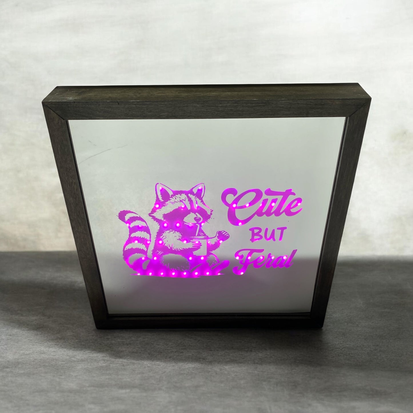 Cute But Feral Mirror Light Box