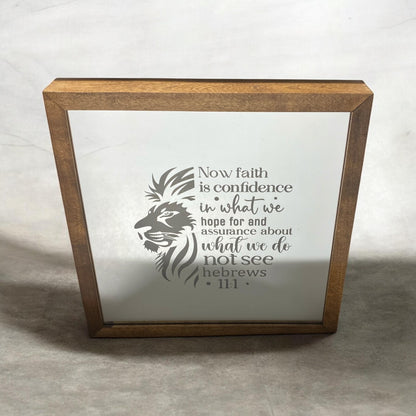 Faith Is Confidence Mirror Light Box