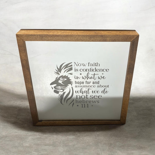 Faith Is Confidence Mirror Light Box