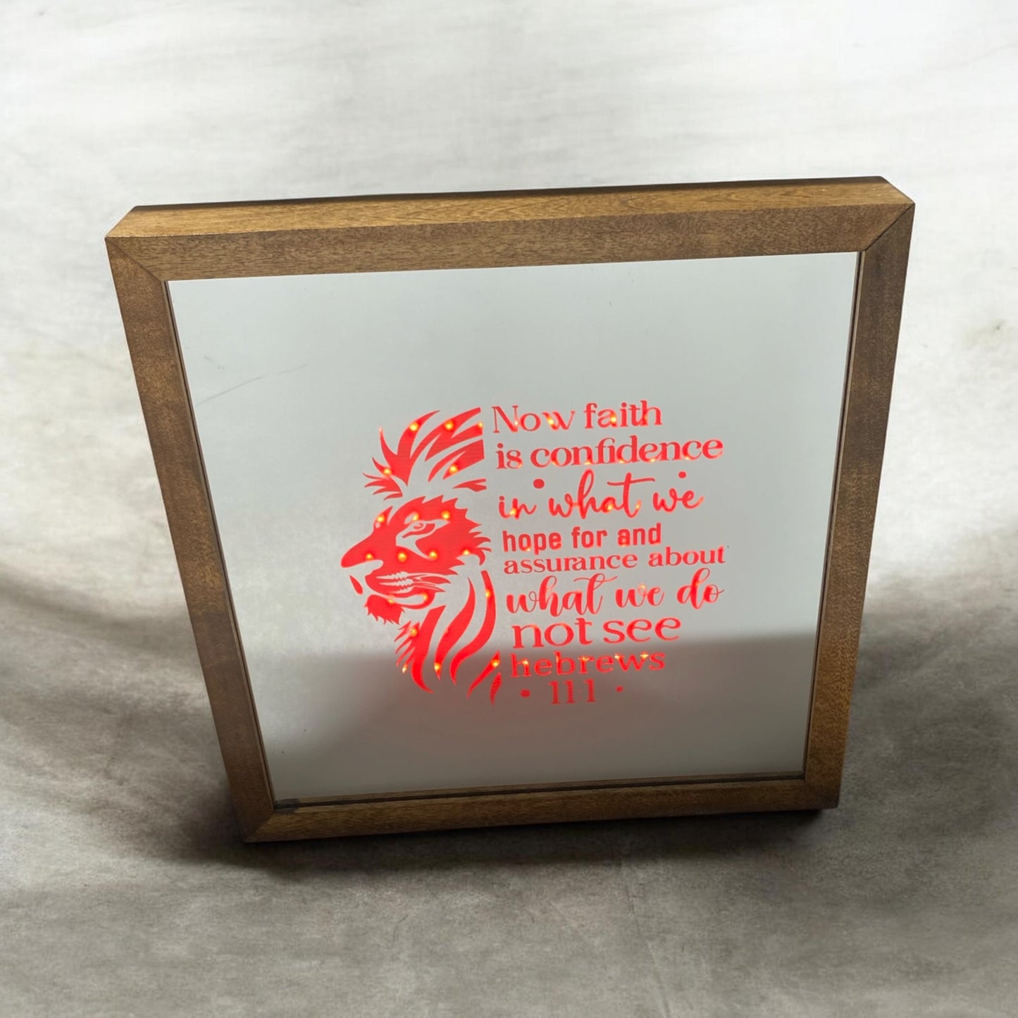 Faith Is Confidence Mirror Light Box